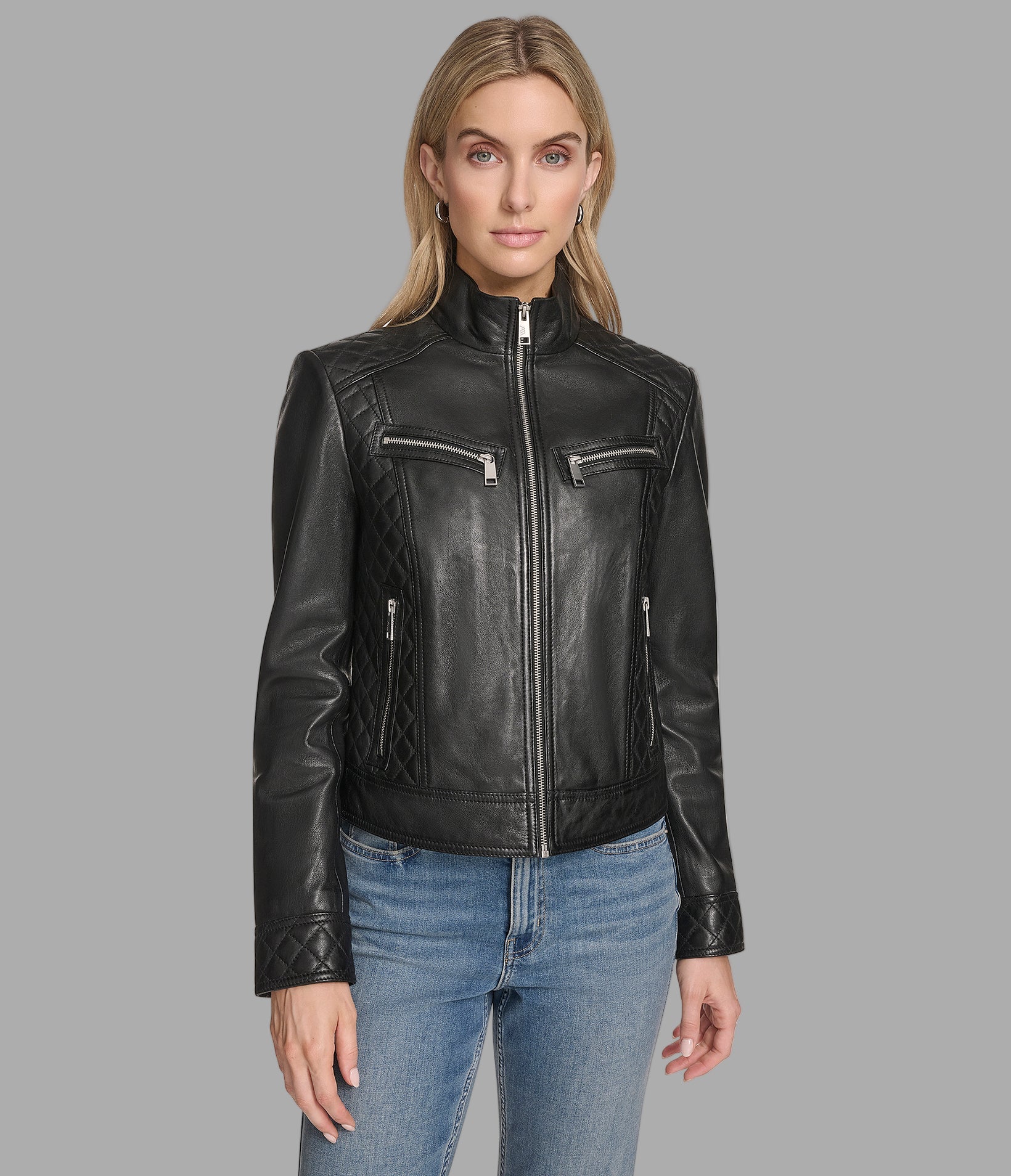 Women's Mikel Leather Racer Jacket
