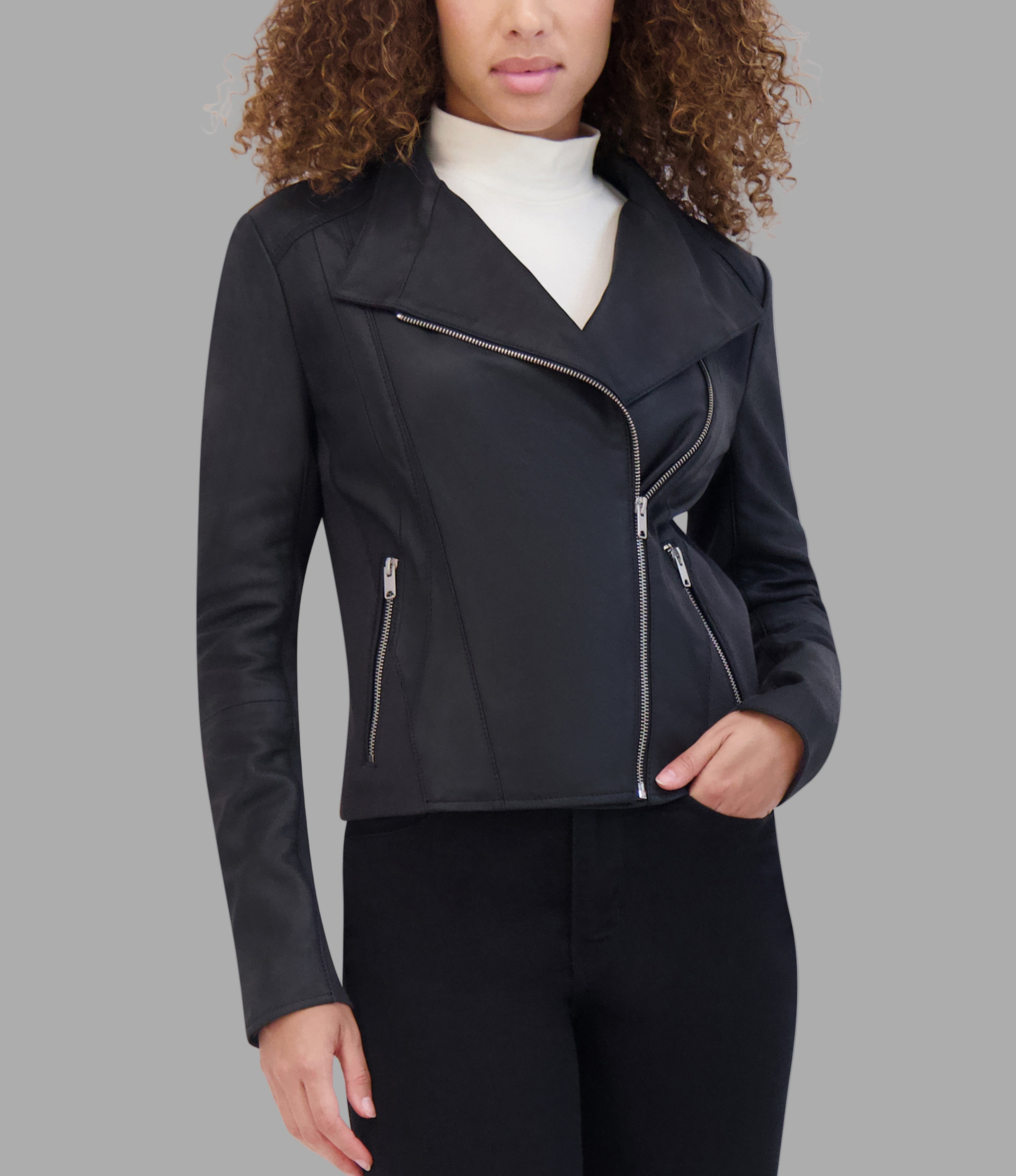 Women's Felix Leather Moto Jacket