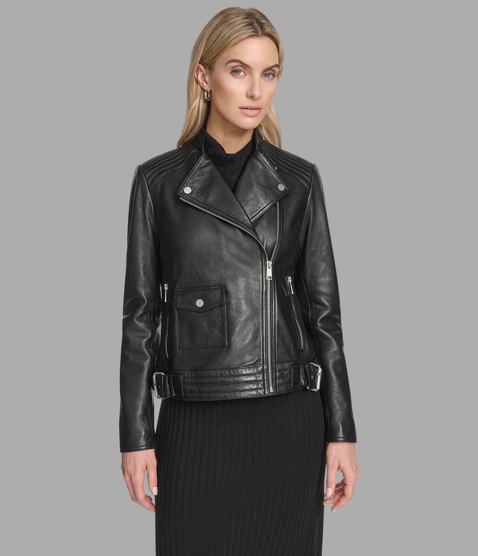 Women's Frankie Leather Moto Jacket