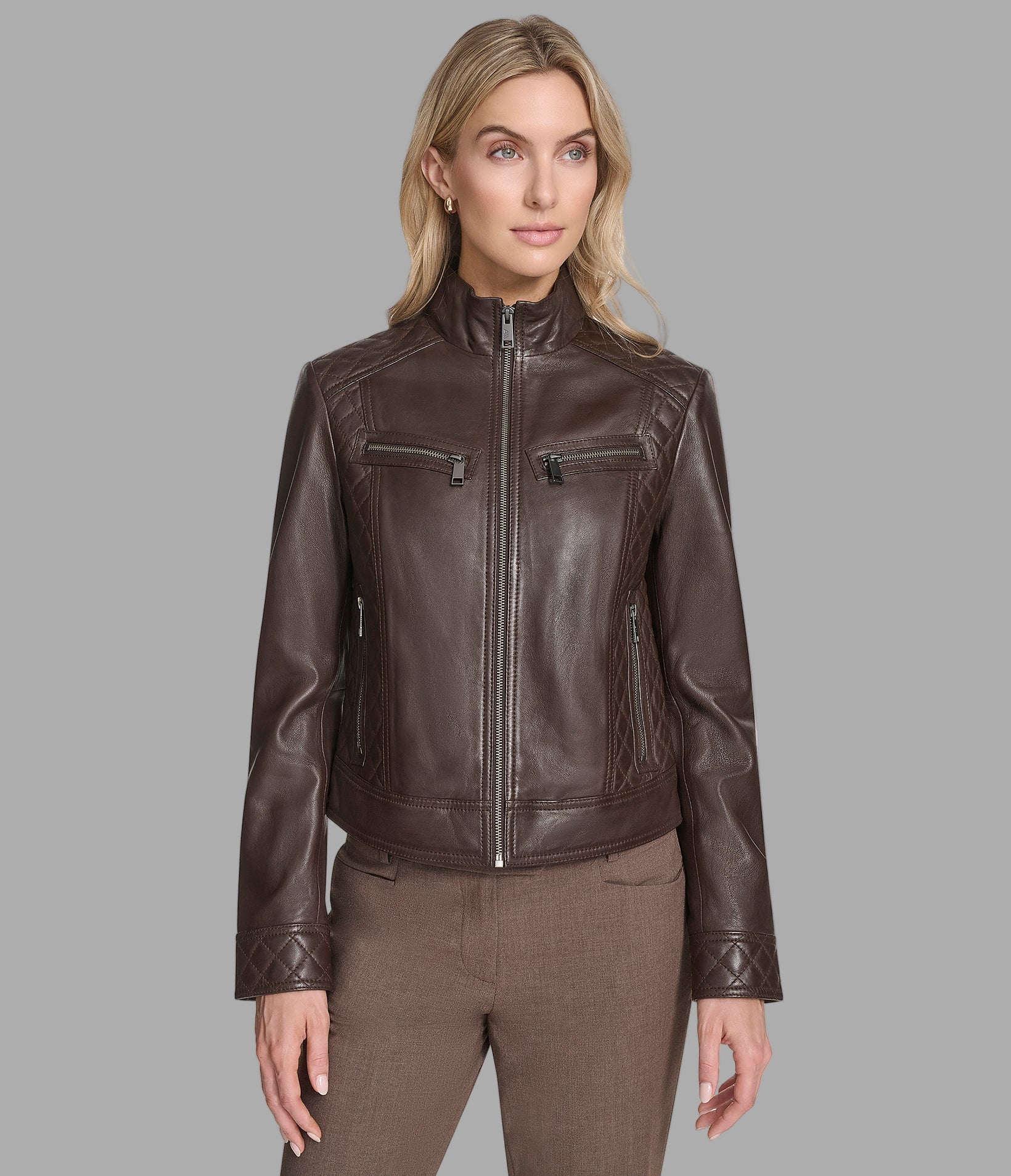 Women's Harper Leather Racer Jacket