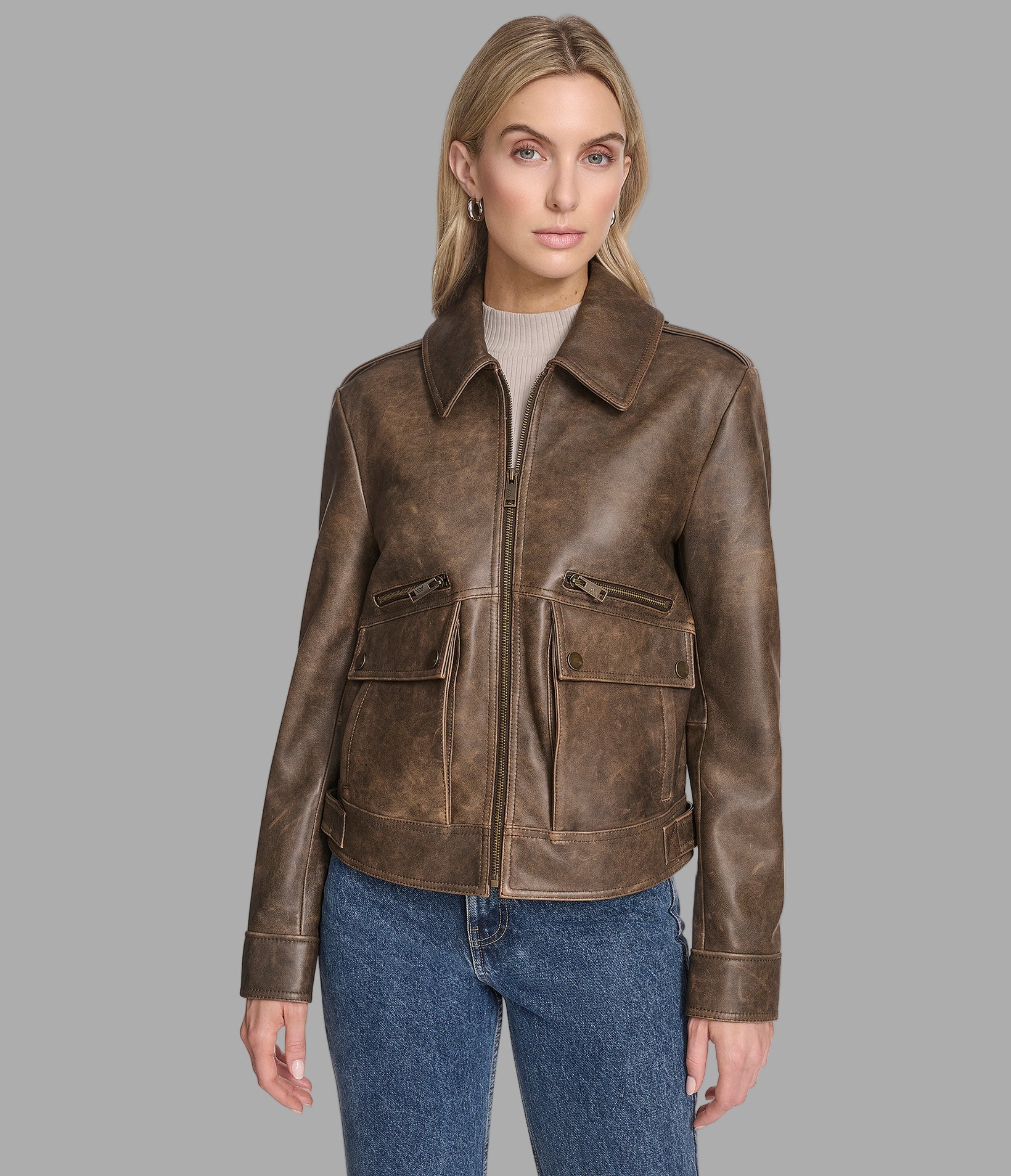 Women's James Leather Racer Jacket
