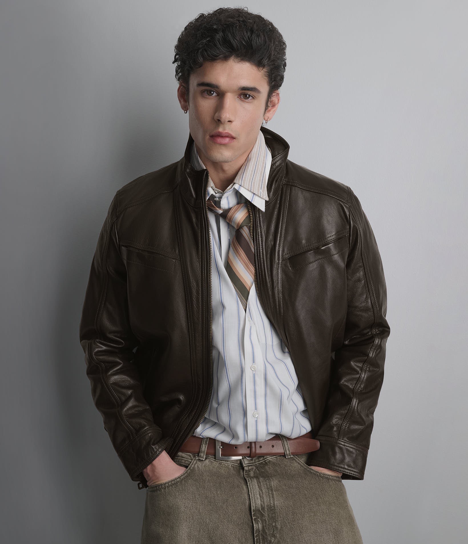 Brian Leather Motorcycle Vest Jacket
