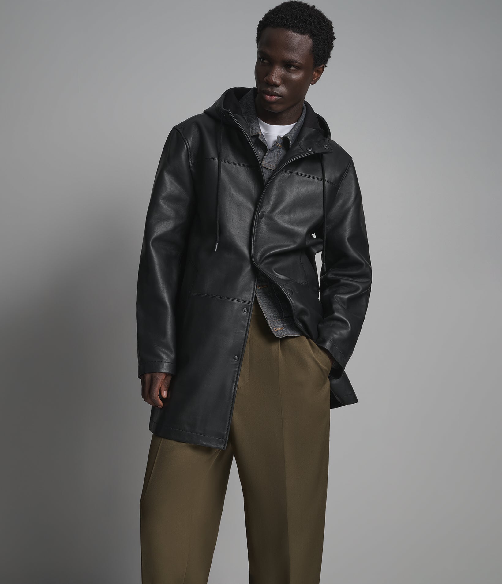 Kevin Leather Fitted Jacket