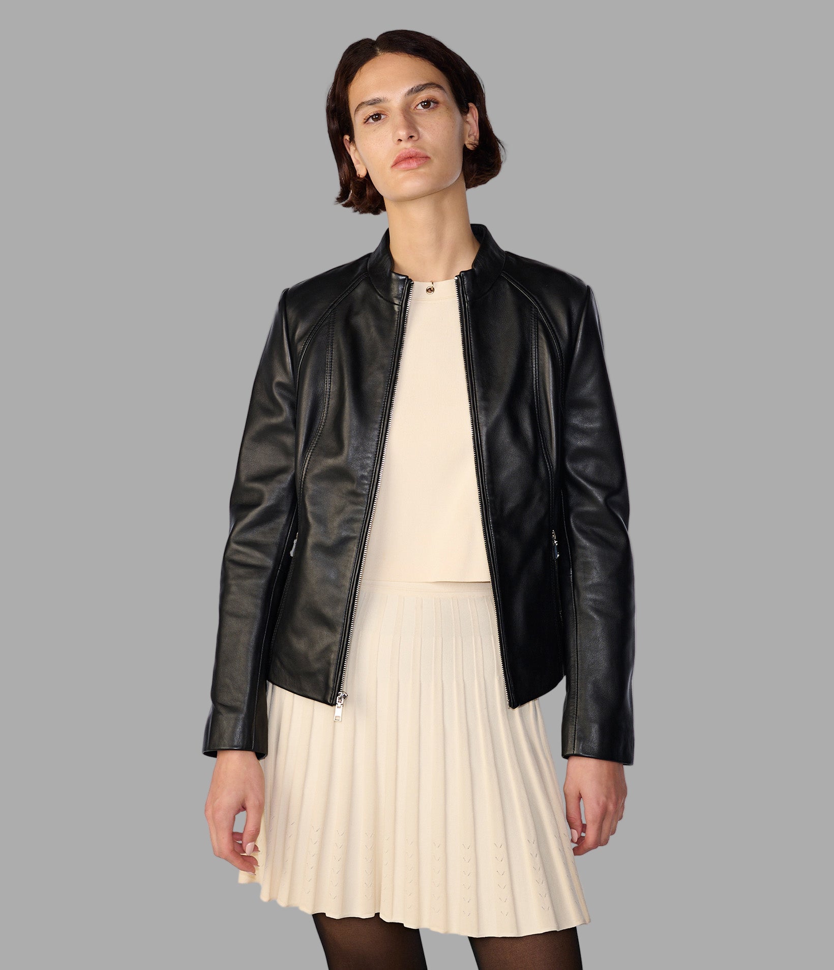 Women's Meg Leather Scuba Jacket