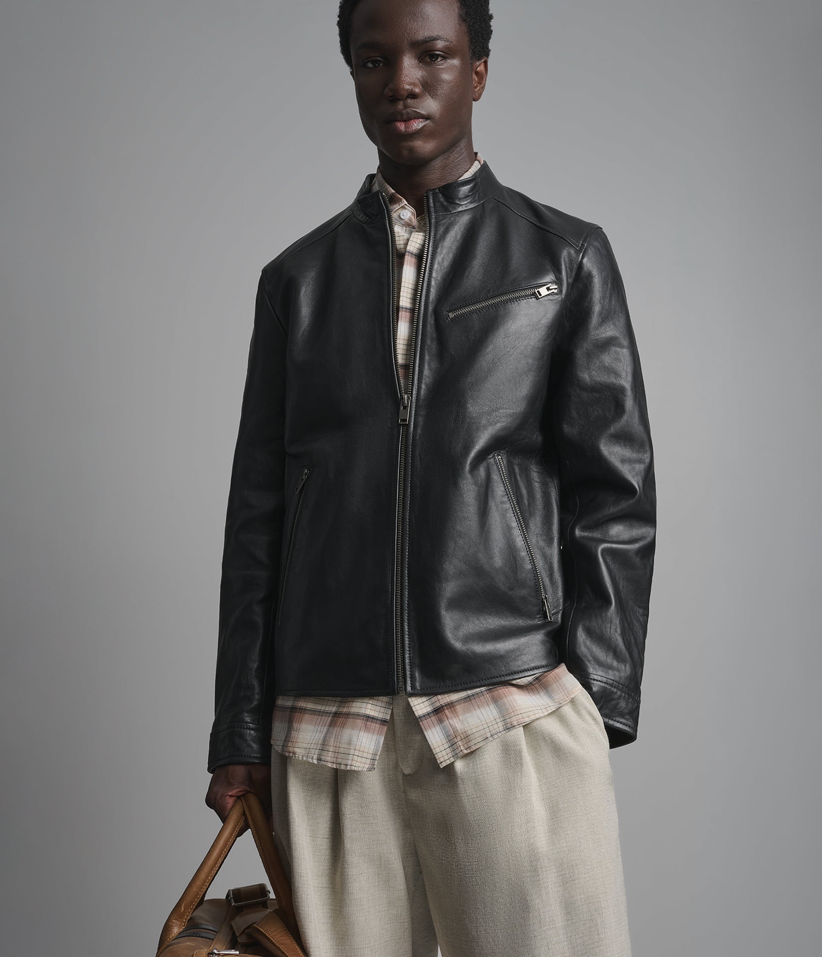 Women's Caitlin Leather Scuba Jacket
