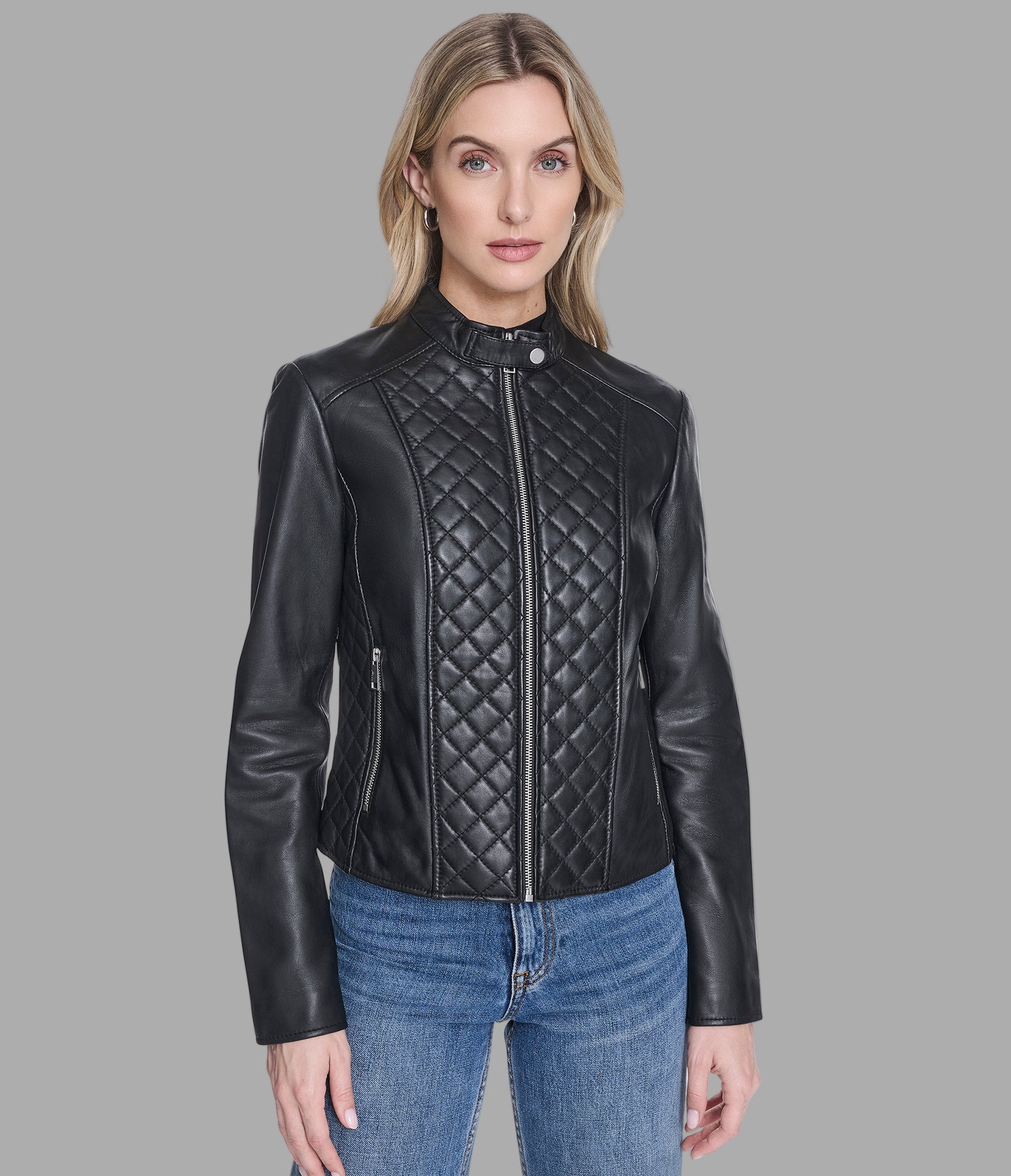 Women's Victoria Leather Classic Racer Jacket