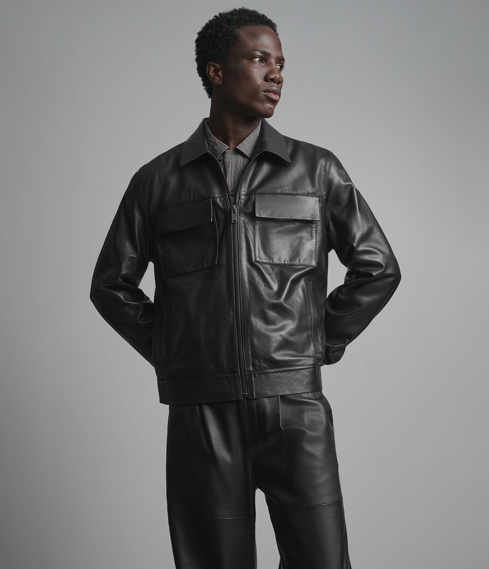 Women's Ophelia Longline Leather Trench Coat